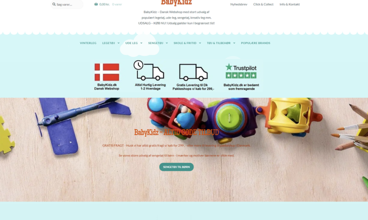 Babykidz.dk med salg af sengetøj, tøj legetøj - Zebravo