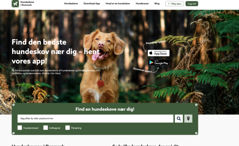 Hundeskove.dk – Danmarks største hundeapp