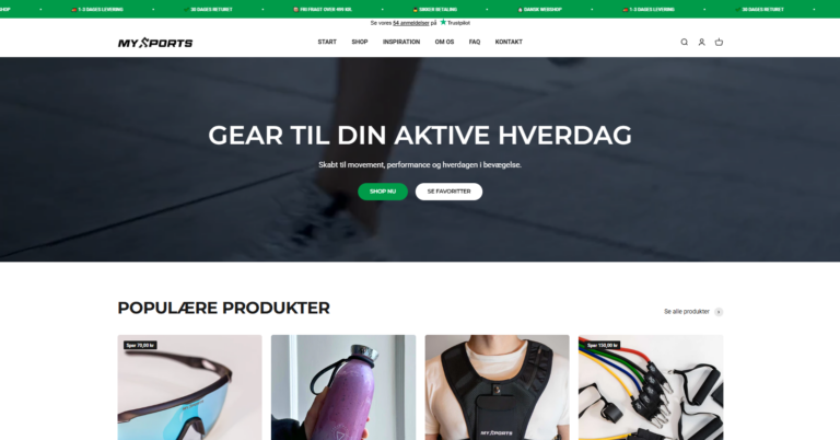 Etableret Shopify-webshop med 1.890 kunder, 4,8 Trustpilot og lager værdi 53.000 kr.
