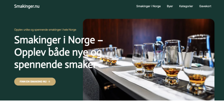Smakinger.nu sælges – norsk niche-/affiliate-side om smakinger og oplevelser