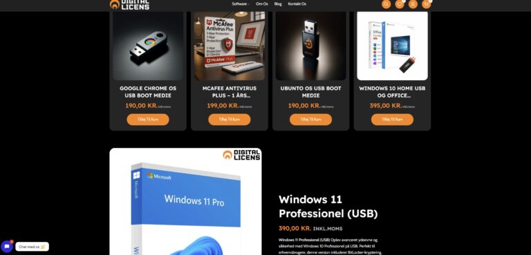 DigitalLicens – Professionel webshop med stort potentiale