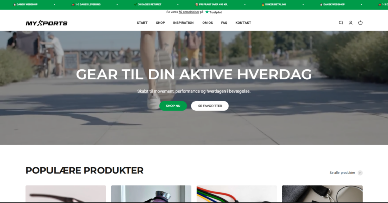 Aktiv Shopify-webshop – 70 ordrer seneste 30 dage, 2.000+ kunder og 4,7 Trustpilot
