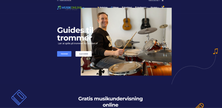 Webshop til brugere med interesse indenfor musik