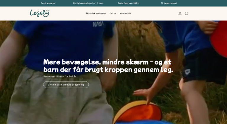 Legely sælges – Shopify-webshop med salgshistorik, varelager og UGC-content